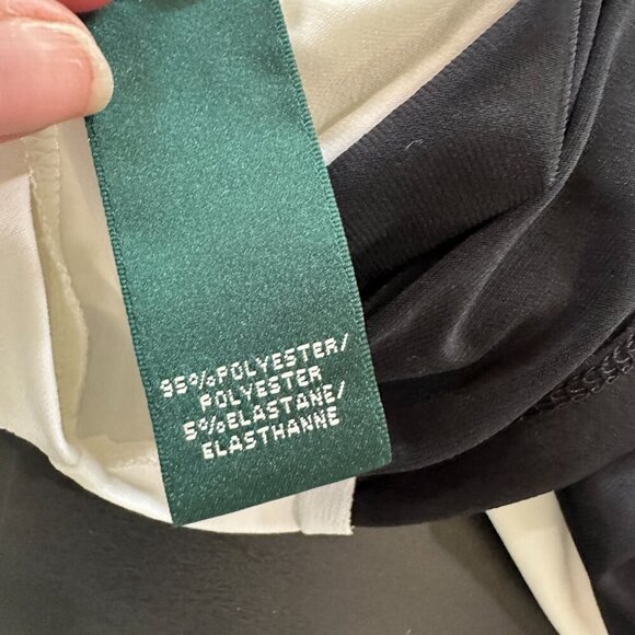 NEW NWT Lauren Ralph Lauren Color Block Little Black Dress Size 6p - Picture 11 of 11